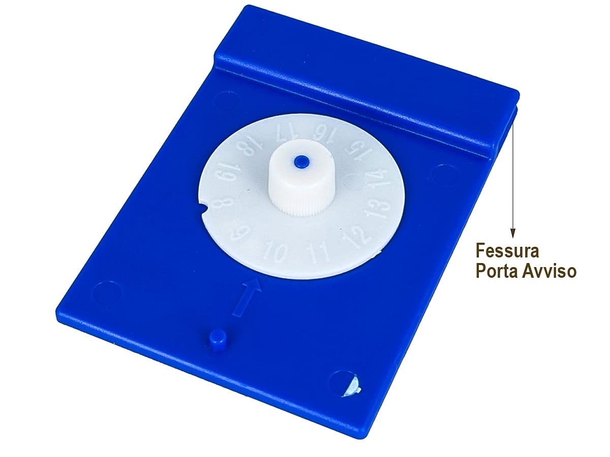 Disco Orario Per Auto CARALL - 2 Pezzi, Plastica Rigida, Con Porta Avvisi, Adesivo, 80x60 Mm