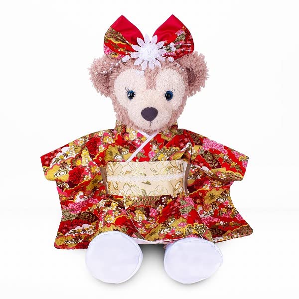 Amazon.co.jp: ダッフィー＆シェリーメイ 着物 振袖セット レッド