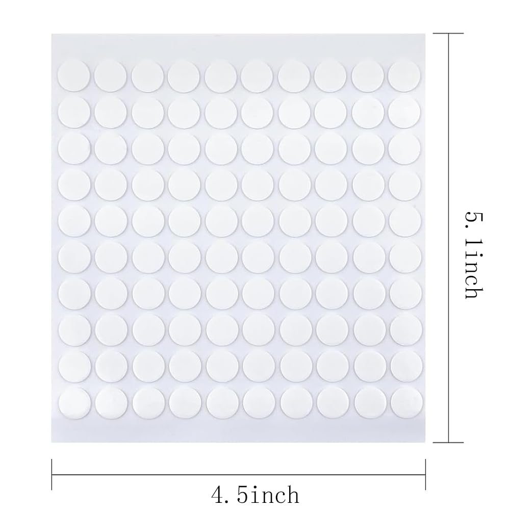 1000 Pastilles Adhésives Double Face Transparentes - 5mm