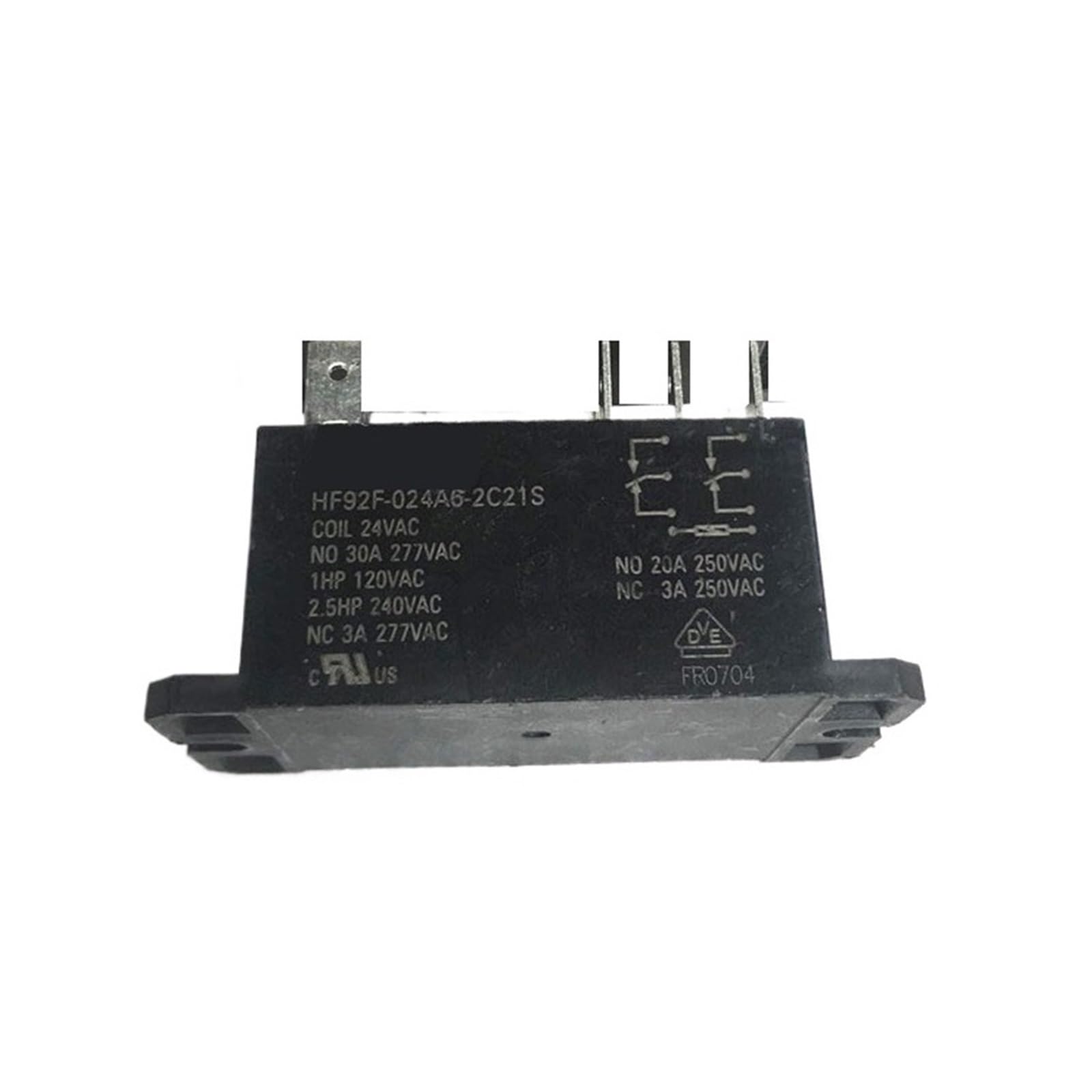 HF92F-024A6-2C21S 24VDC relais 30A 277VAC pour automatisme et chauffage