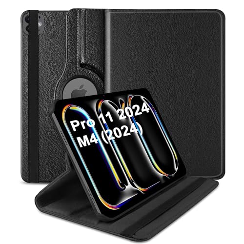 Image of TGK Rotating Case for iPad Pro 11 Inch M5 2025 /M4 2024 Model A3357 /A3358 /A3359 /A2836 /A2837 /A3006, Cover for 6th /5th Gen iPad Pro 11 inch Black