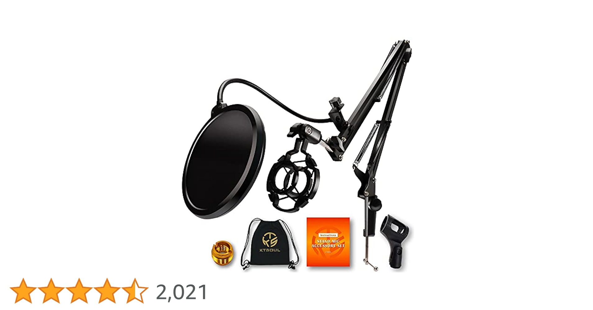 ⬛︎美品⬛︎バラ売り可　コンデンサーマイク、スタンド、フィルター、ケーブルフルセット Amazon | YOPIN マイクスタンド マイクアーム コンデンサー