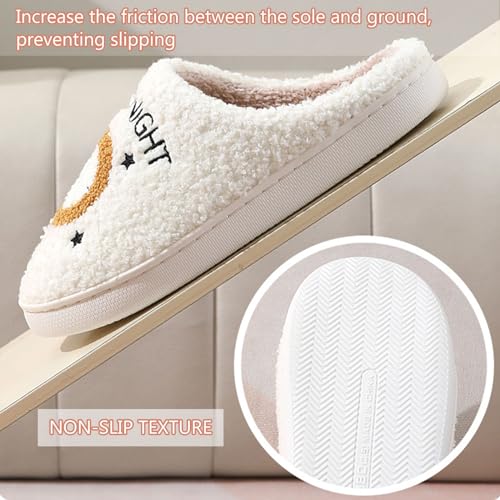 V OPXIN Pantufas de desenho animado para mulheres, masculinas, fofas, aconchegantes, de pelúcia, que