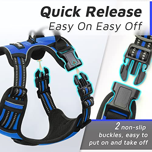 Image of Eagloo Dog Harness for Medium Sized Dogs, No Pull Vest with 2 Leash Clips