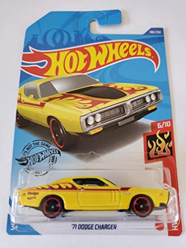 Hot Wheels 2020 Hw Flames '71 Dodge Charger miniatura 1