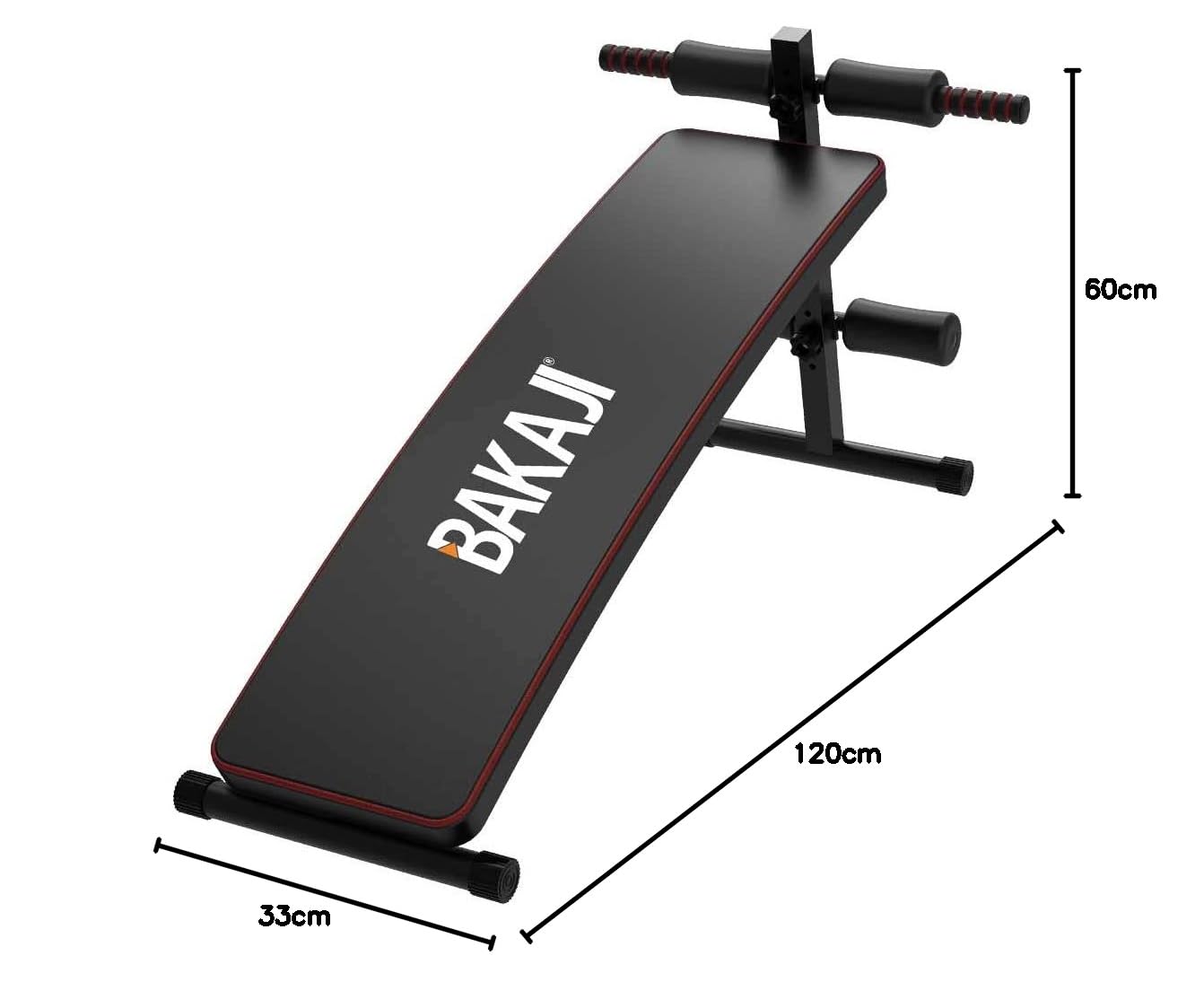 Panca Attrezzo Allenamento Addominali Pieghevole Altezza Regolabile Rivestimento Imbottito in Eco Pelle Esercizi Palestra Fitness da Casa (130 x 45 x 61 cm)