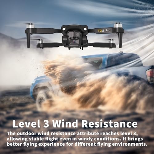 Toladrone Drone With Camera, Brushless Motor Drone With Dual Camera Fpv Drone For Adults, Rc Drone With 90° Esc Camera, Optical Flow Positioning Drones For Adults Beginners Mini Drone Td12Pro thumb #5