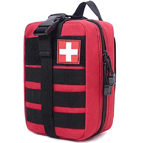 Honestptner Molle Pouch Sturdy 600D Nylon Tactical Medical Pouch Rip-Away EMT First Aid Pouch (Bag Only)