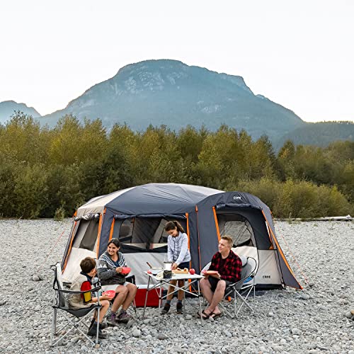 CORE 10 Person Straight Wall Cabin Tent with Full Rainfly with Footprint and Tent Kit - Thumbnail 5