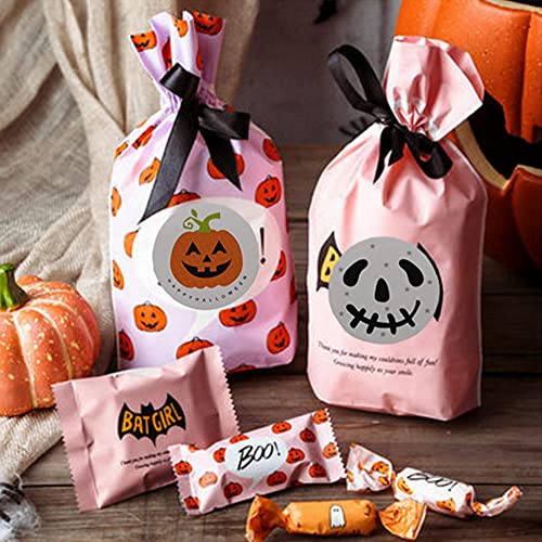 120 Pcs Halloween Sealing Sticker Ghost Pumpkin Stickers Adhesive Label Stickers Round Sealing Decals Candy Bag Gifts Wrapping Stickers Packaging Envelope Seals #TOP1