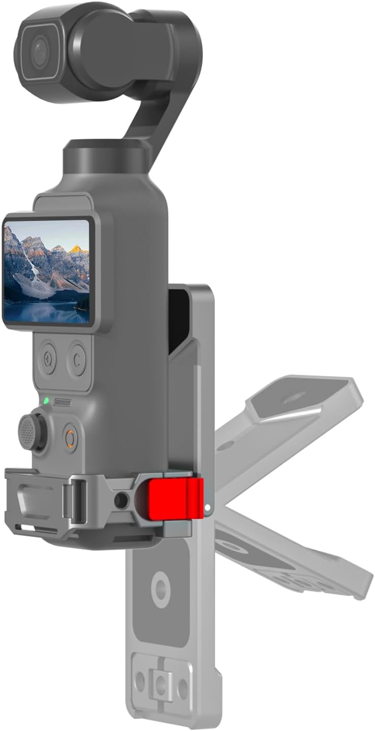 Pocket 4/3 Magnetic Mount, Magnet Expansion Adapter Holder with Cold Shoe on Iron Fence etc, Aluminum Alloy Magnetic Mount Stand for DJI Osmo Pocket 4/3 Xtra Muse Creator Combo Handle Accessories