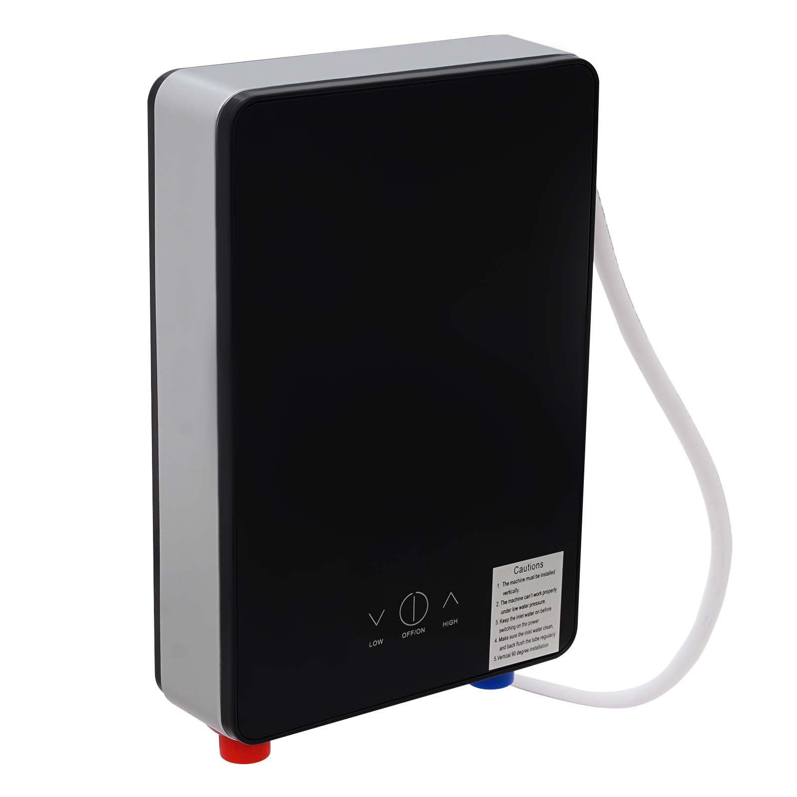 Calentador de agua electrónico para cocina, 6500 W, 30-55 °C, depósito de agua caliente IPX24, 0,2 – 0,6 MPa, caldera de agua caliente con pantalla LED, 1 alcachofa de mano, 1 soporte de ducha de mano