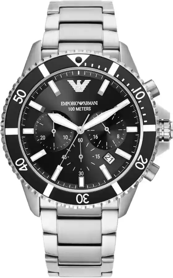 Emporio-ArmaniDiver Chronograph Quartz Black Dial Mens Watch AR11360 (B0CYQ7KF85) Amazon Price History, Amazon Price Tracker