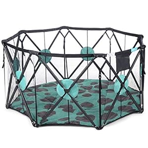 Milliard Playpen Portable Playard with Cushioning for Safety, for Travel, Indoor and Outdoor Play Yard Pen (8 Sided)