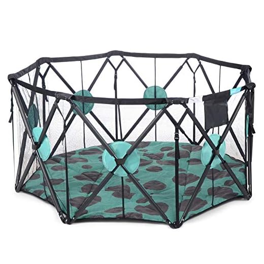 Milliard Playpen Portable Playard with Cushioning for Safety, for Travel, Indoor and Outdoor Play Yard Pen (8 Sided)