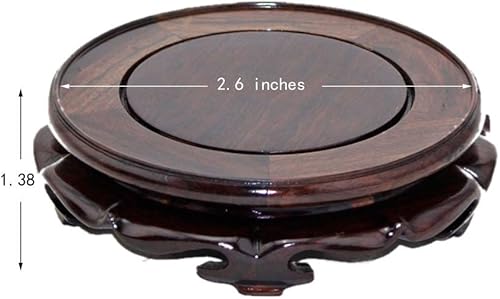 Miniatura 8 de GOLDY&WENDY Soporte de pedestal de palisandro con alfombrilla antideslizante (6.1 pulgadas de diámetro interior, 1 unidad)