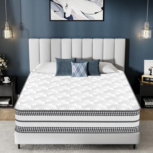 Materasso 90x200 Ortopedico Altezza 25cm, Singolo Materassi letto HR + Blue Lattice, materasso Molle Insacchettate, Rigidità Media, Ergonomico 8 Zona Comfort, Anallergico e Antibatterico, Oeko-Tex