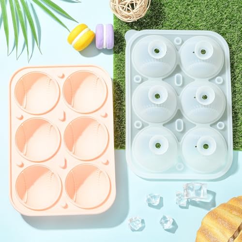 Molde de silicona para cubos de hielo balón de béisbol miniatura 5