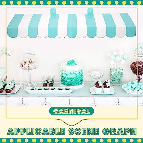 Boao BOAO-STREAMERS-BS65768090942 4 Pack Circus Awning Decoration 3D Stripe Cardboard Awning Carnival Wall Decor Mardi Gras Circus Party Favors thumb #3