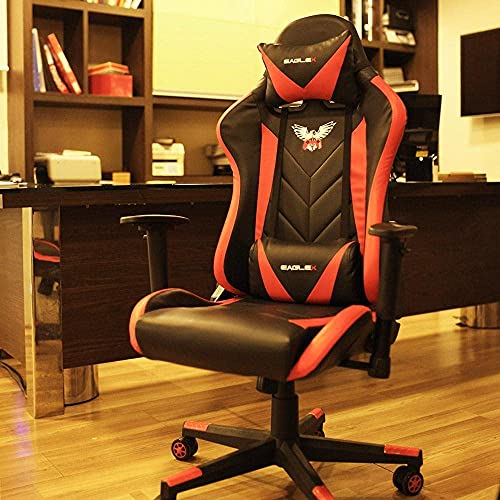 Cadeira Pc Gamer Gaming De Escritório EagleX Profissional Sistema Relax Giratória Com Braço 3D - Ver