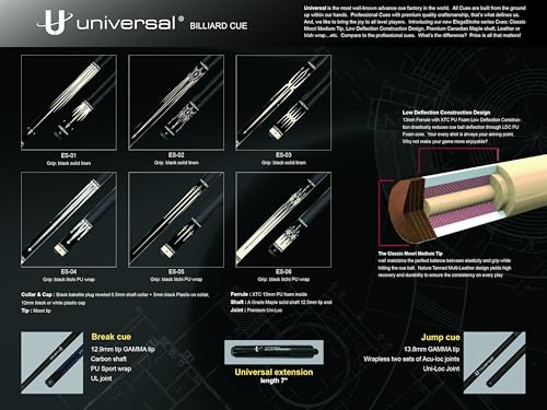 Taco de Billar Universal Elega Stroke ES Series miniatura 4