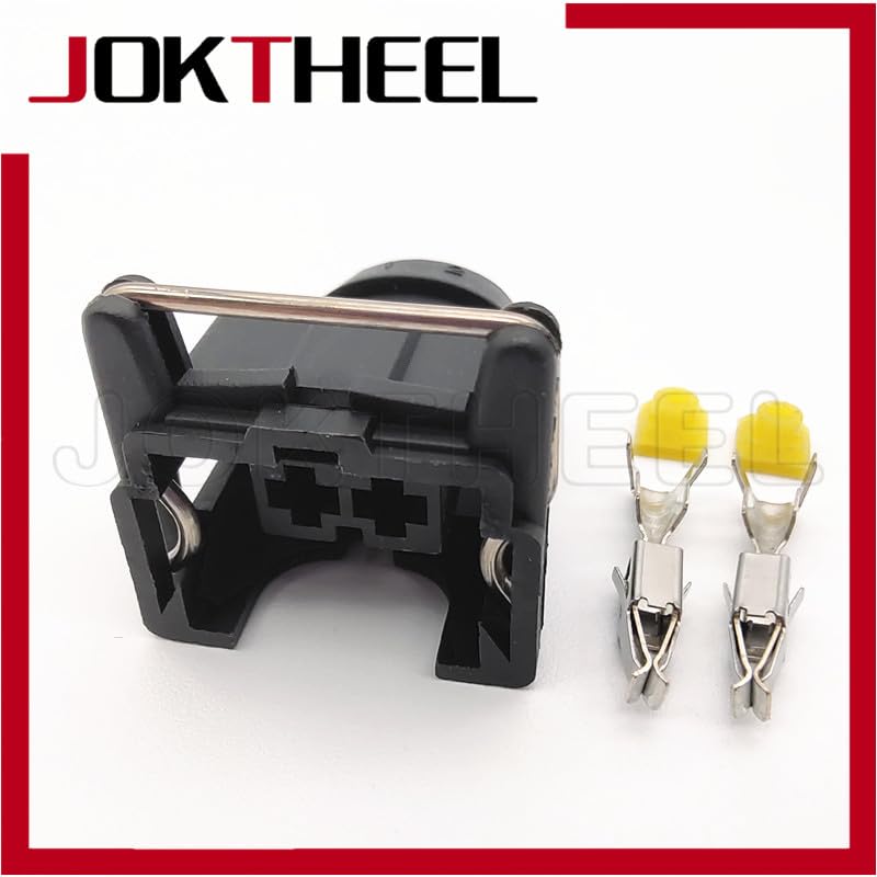 Wiring Connecting Terminals 1-20 Sets 3.5mm 2 pin EV1 Plug Female Fuel Injector Waterproof Connector Ignition Coil Plug 287 013 003 287013003 827551-3 - (Color: Female Set, Package: 20 Sets)
