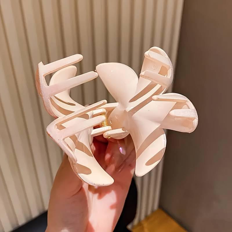 Image of Cerrito 9 Pcs Colorful Flower Hair Claw Clips for Women & Girls, Gradient Lily Design in Multiple Sizes, Strong Hold, Cute & Stylish Hair Accessories for Daily Use, Travel & Gifting,Plastic, Multicolor