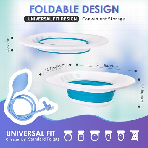Sitz Bath for Hemorrhoids, Sitz Bath for Toilet Seat, Postpartum Care, Perineum Relief, Sits Bath Kit for Women - Collapsible, Wide Seat, Deeper Bowl - Use w/Sitz Bath Salt - Image 7