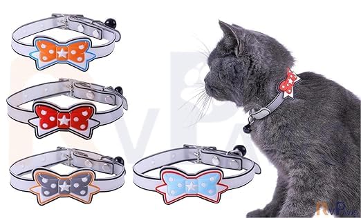 Woofy Silicone Reflective Cat Collar Belt with Adjustable Safety Buckle Length and Loudly Bells, Radium Collar for Puppy/Kitten (Color May Vary) 2 Pcs Pack (B0CNYKCLMN) Amazon Price History, Amazon Price Tracker
