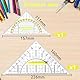 BinXiaoQin 2-Stück Geodreieck Mit Griff,Geodreieck Klein,Geodreieck Flexibel,Geodreieck Groß,Dreieck Flexibel,Geometrie Griff Groß Dreieck