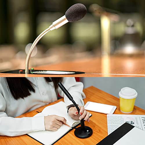 Patikil M8 Microphone Flange Mount, Female Thread Nut Screw Round Base Desk Table Mounting For Microphone Gooseneck Hose Adapter, Aluminum Silver #TOP5