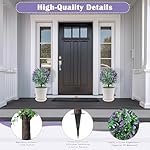 Sunnyglade 25.5" Set of 2 Artificial Lavender Topiary Ball Trees, Faux Lavender Shrub Bushes with Ground Spike, UV Resistant Fake Plants for Indoor, Garden, Yard, Porch, Patio Decor (2, Purple) - Image 5