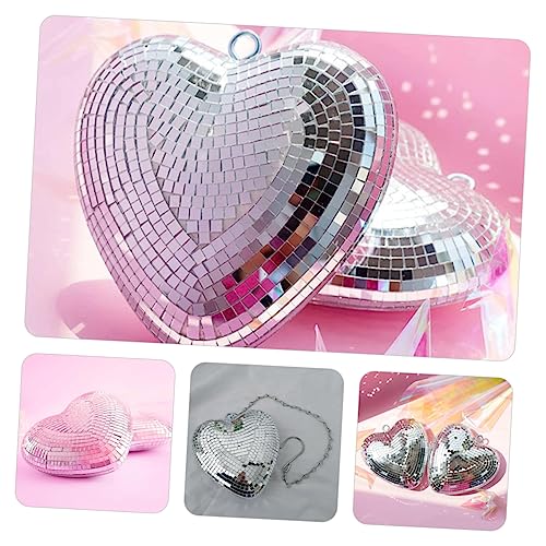 Bola espejada decorativa colgante en forma de corazón para bares, bodas y discotecas miniatura 7