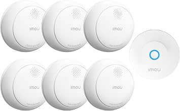 Imou Smart Smoke Detector Networked WLAN with Hub EN 14604 Certified Pack