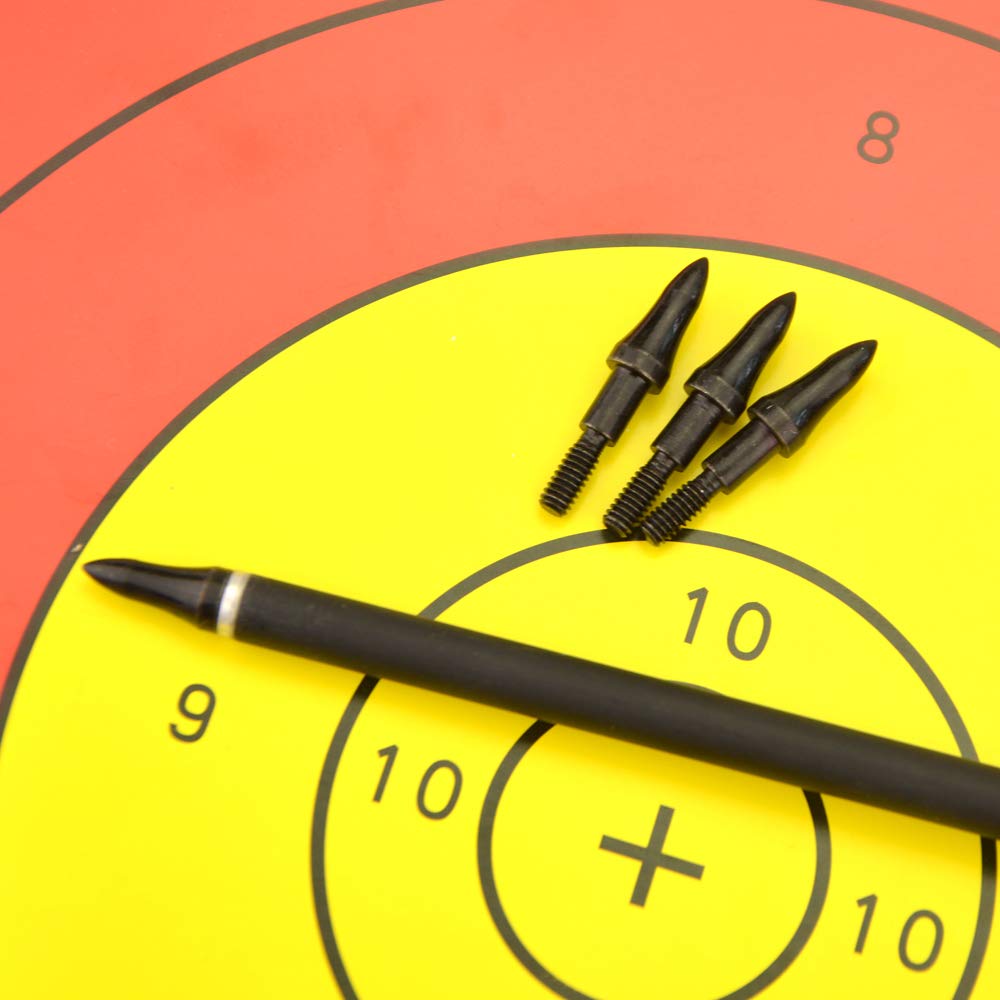 Pointes de tir à l'arc 75/100 Grain Field Points filetées pour Chasse Recurve Arc à poulies