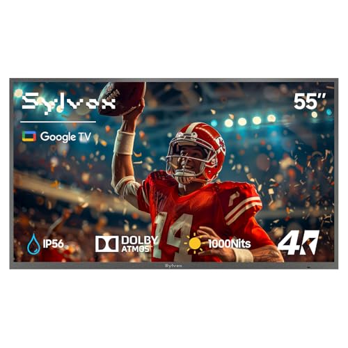 SYLVOX Outdoor TV, 55 inch Waterproof Smart TV, 4K, HDR...