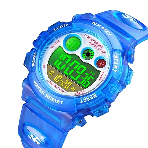 Image of Dayllon Kids Digital Watch,Boys Digital Outdoor Sport Waterproof Watch,with Calendar 12 /24H Alarm 7 Colorful Backlight Stopwatch Wristwatch for 3-15 Years Old