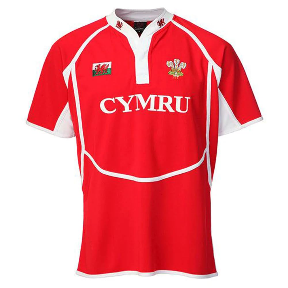 Manav Kids New Cooldry Welsh Wales Rugby Shirt - Premium Quality Cotton Top with Built-in Durability, Stylish Design, and Cooldry Breathable Fabric Red
