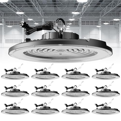 Jinshowlux UFO LED High Bay Light 150W 12 Pack 5000K