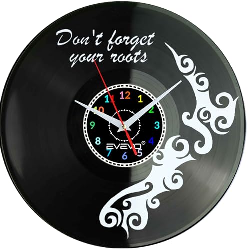 Horloge murale Nouvelle-Zélande design Aotearoa en vinyle déco et idée cadeau noir - 6
