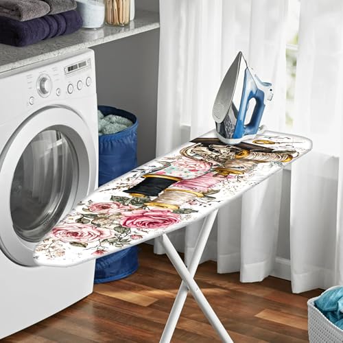 Image of Nuxovilar Spools Roses Ironing Board Cover 15x54 Inches Polyester