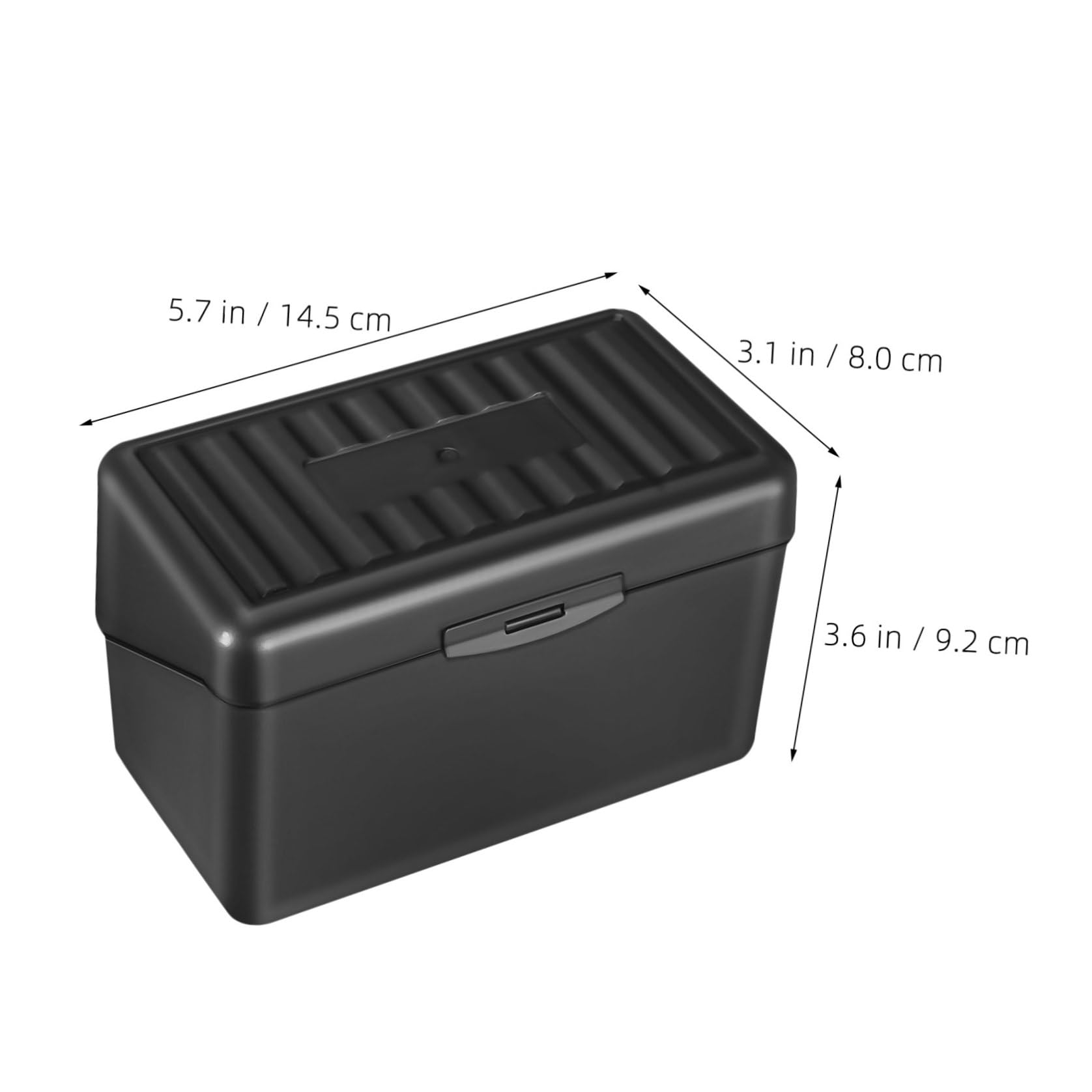 Contenitore Nero per Schede Indice, Set 2 Pezzi in Carta | Divisori Neri, Cartoncini Rigati Colorati, Anelli Metallici e Etichette Adesive