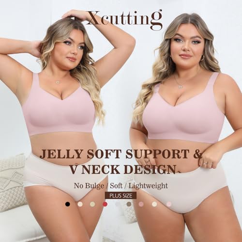 Image of Xcutting Women Wirefree Bras for Women Full Coverage No Underwire Everyday Bras Comfortable Wireless Padded Bras
