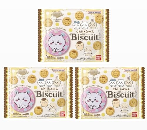 【3個セット】ランダム ちいかわ 刺繍 缶バッジビスケット