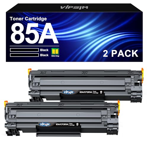 VIPSIM 85A CE285A Toner Cartridge - Compatible Replacement for HP 85A Black Toner Cartridge for Laserjet P1102W P1102 P1109W M1217nfw M1212 M1212nf M1217 Printer (Black, 2-Pack)
