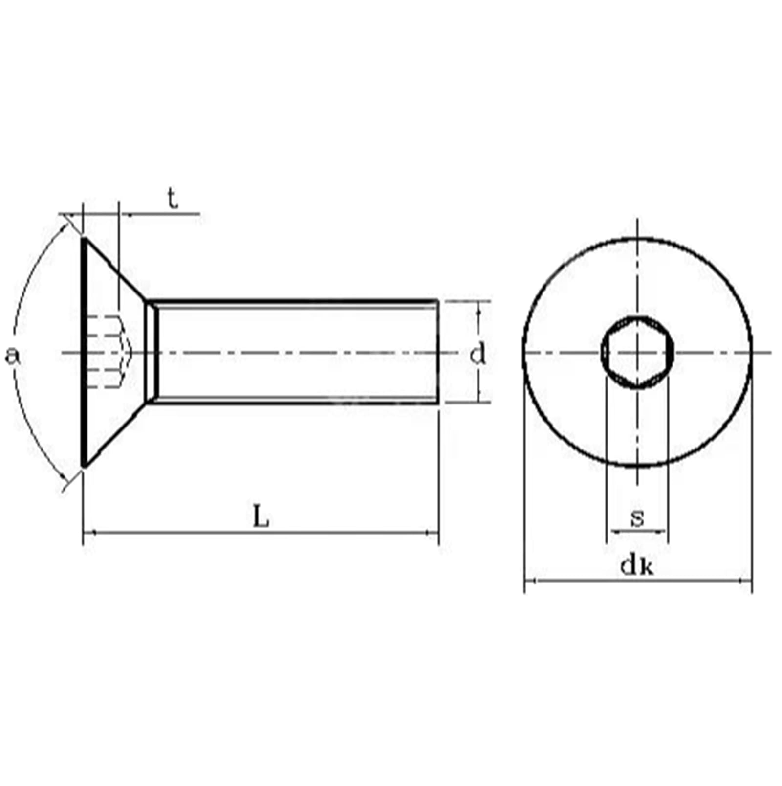 Śruby Imbusowe Z Łbem Stożkowym, Stal Nierdzewna 316/M6/22Mm(30Pcs)