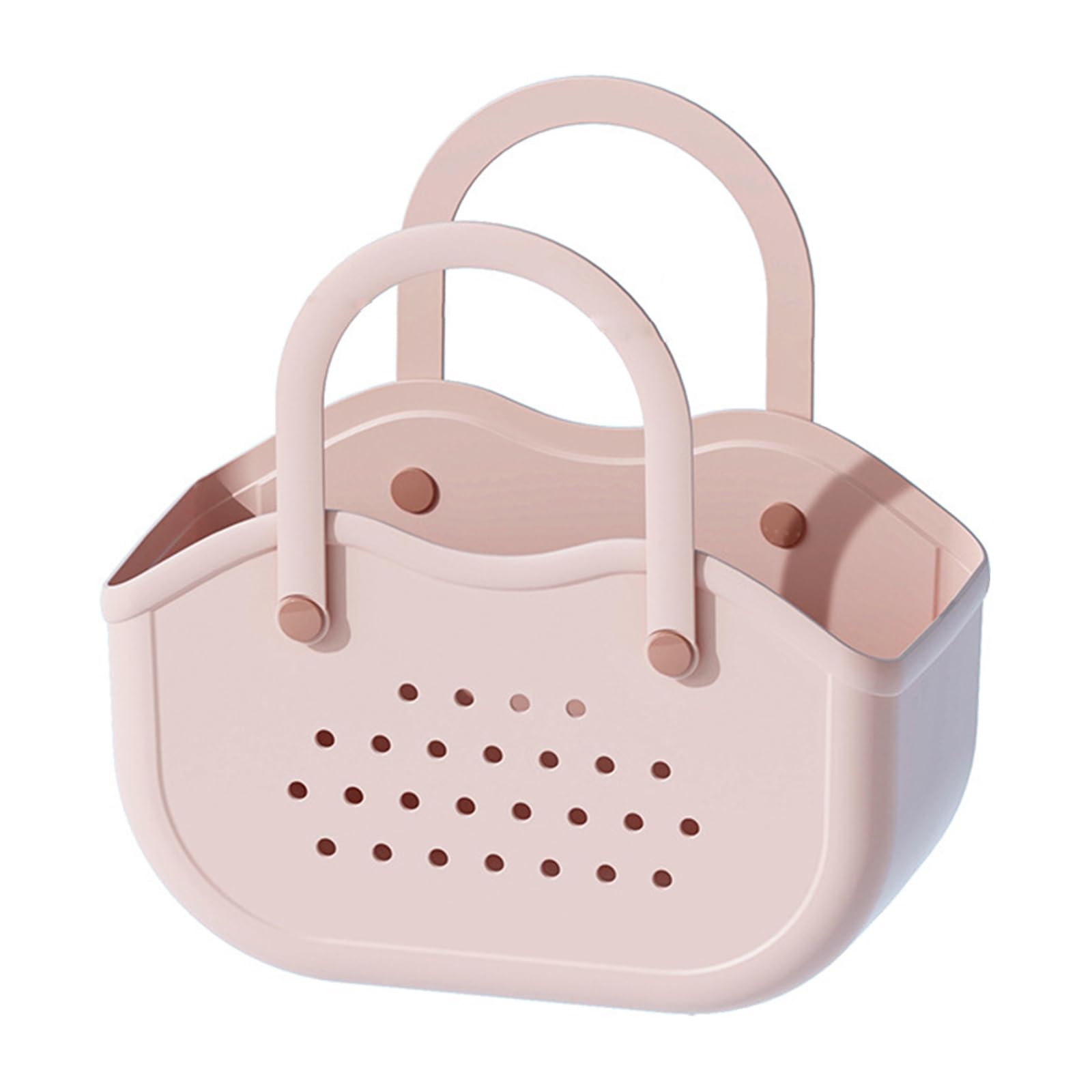 HENYGEN Sturdy Bathroom Basket with Drainage Holes and Ergonomic Handle Shower Organizers Portable Shower Basket