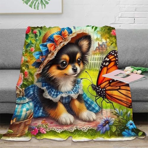 Couverture de lit chien mignon en microfibre imprimée 3D douce 180x200cm - 2