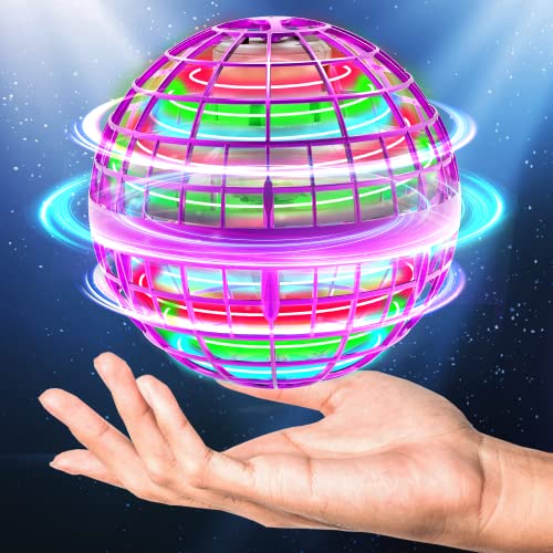 Flying Ball Toys Mini Drone Flying Ball 360 Rotating Magic Controller USB Rechargeable Built-in RGB Lights Magic Flying Toys,Great Surprise and Safe Gift for Kids Outdoor Indoor [2022 Upgraded]