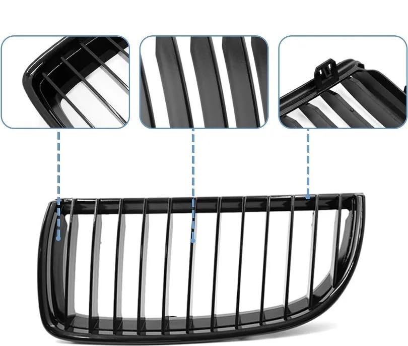 Calandre grille capot avant double lamelle simple robuste pour E90 05-08